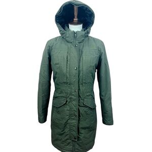 The North Face Kiara Goose Down Arctic Parka Puffer Coat Army Olive Green